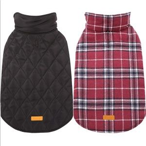 🦋Kuoser Brand, Cozy Water/windproof Reversible British Style Plaid Dog vest